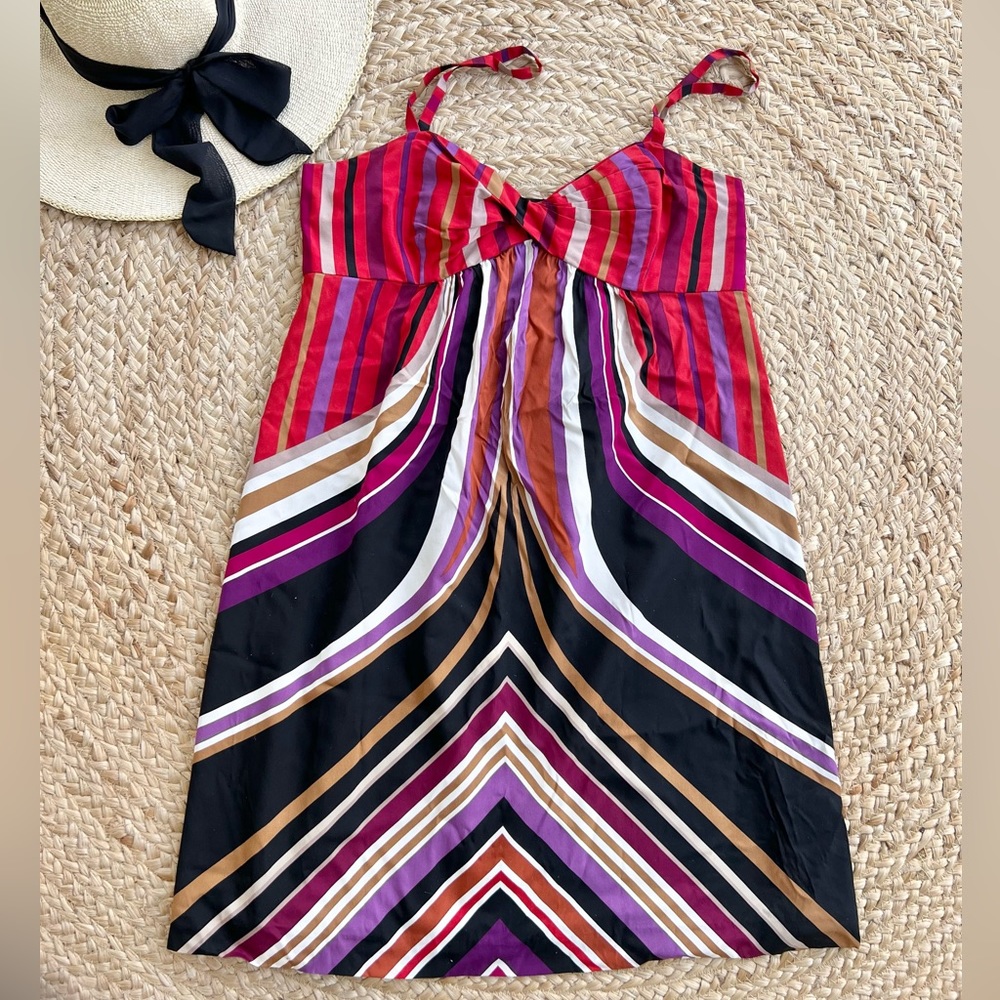 Striped Multicolor Midi Dress